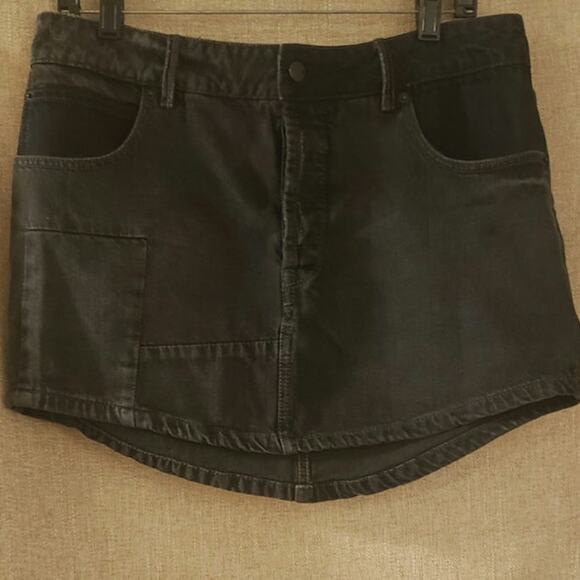 Free People black patchwork Miniskirt Vintage size 30 - Picture 1 of 3